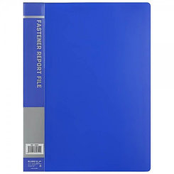 Папка с пружинным скоросшивателем Deli, c карманом, А4, 600мкм, синяя