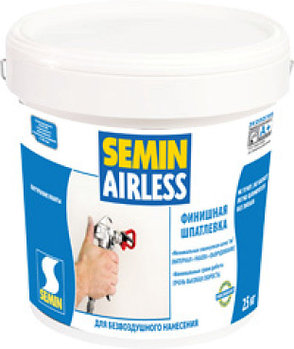 Финишная шпатлёвка для безвоздушного нанесения Semin Airless Boss, 20 кг, фото 2