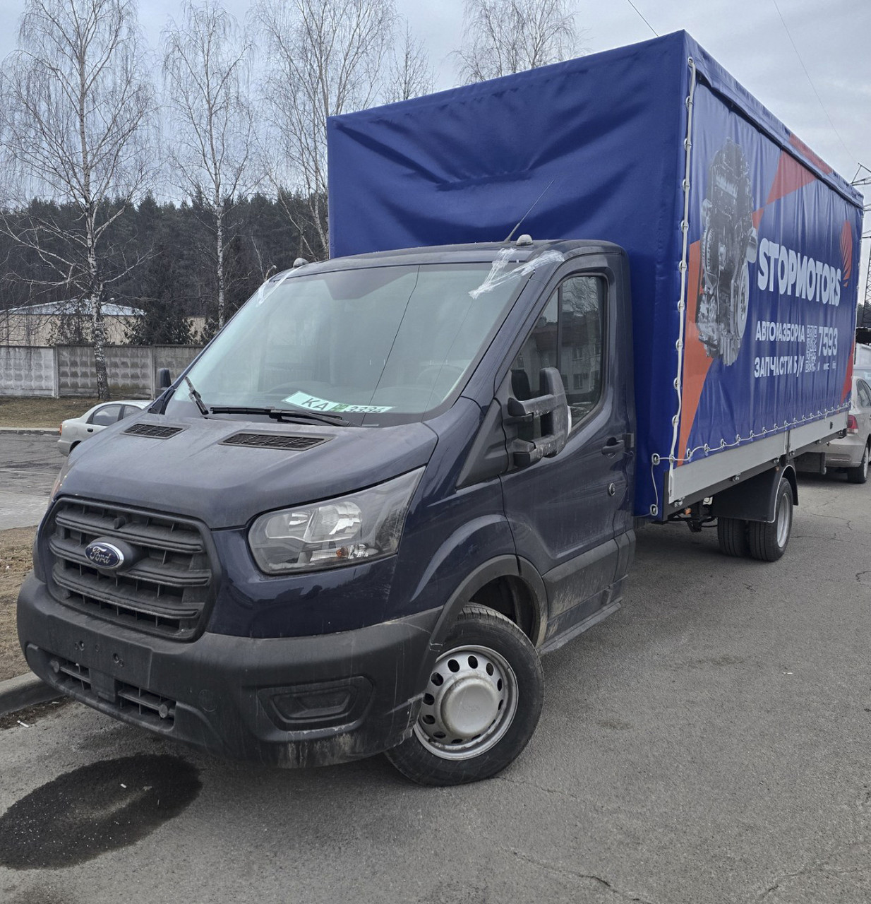 БОРТОВАЯ ТЕНТОВАННАЯ ПЛАТФОРМА НА ШАССИ FORD TRANSIT (ЕВРОШТОРА)