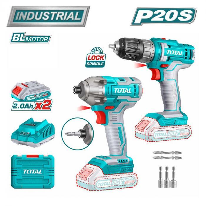 Набор аккумуляторных инструментов TOTAL TOSLI230708