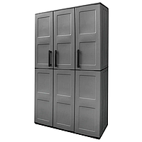 Шкаф пластиковый высокий ArtPlast Armadi Family 102Х37Х163, 3 двери, серый