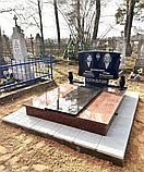 ГРАНИТНЫЙ ПАМЯТНИК НА ДВОИХ. ФИНСКИЙ ГРАНИТ ИГЛ РЕД, фото 2