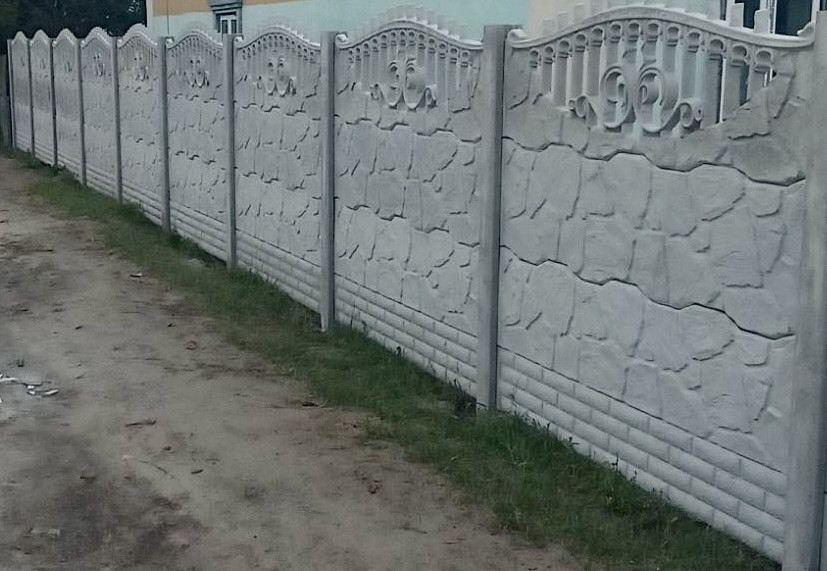 Монтаж (установка) бетонных заборов