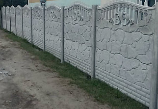Монтаж (установка) бетонных заборов