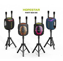 Беспроводная портативная колонка Hopestar Party Box 600 с двумя микрофонами
