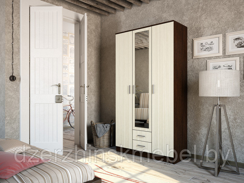 Шкаф 3-створчатый Трио Венге/Лоредо, фото 1