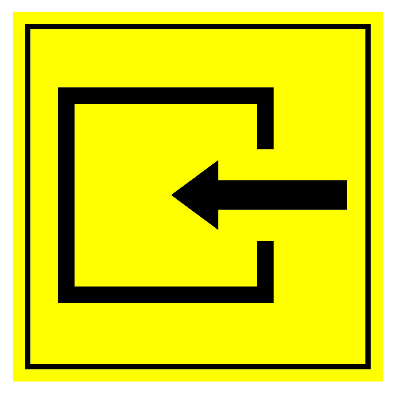 Тактильная пиктограмма "Вход в помещение" 150х150мм., рельефная, полистирол