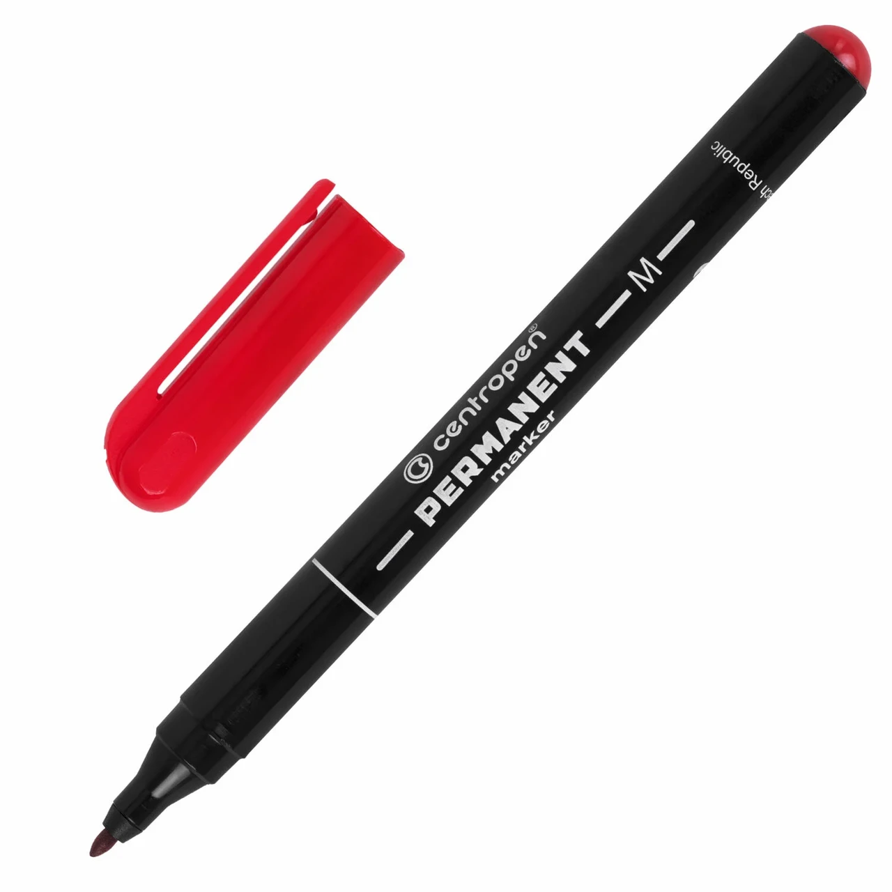 Маркер перманентный CENTROPEN 2846, КРАСНЫЙ, тонкий наконечник, 1 мм, 150205, Чехия