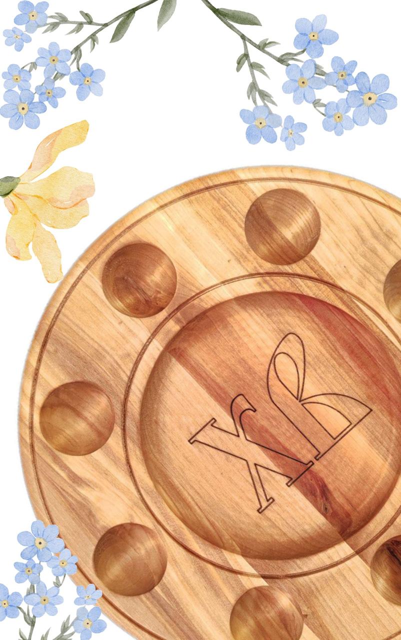 Менажница пасхальная EcoWood`s line, ф 250мм, береза - фото 3 - id-p236966324