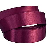 Лента атласная, 25 мм*23 м, бургундский