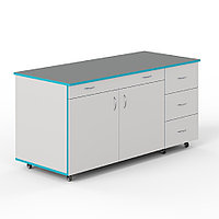 Подкатной модуль ТДЯ НВК 1500 для титровального стола СТ НВК 1500 ПЛАСТ (1390×600×700)