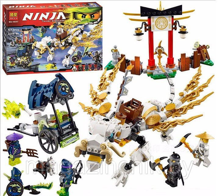 Конструктор Ниндзяго NINJAGO Дракон мастера Сэнсэя Ву 10397, 573 дет, аналог Лего Ниндзя го (LEGO) 70734 - фото 2 - id-p34854295