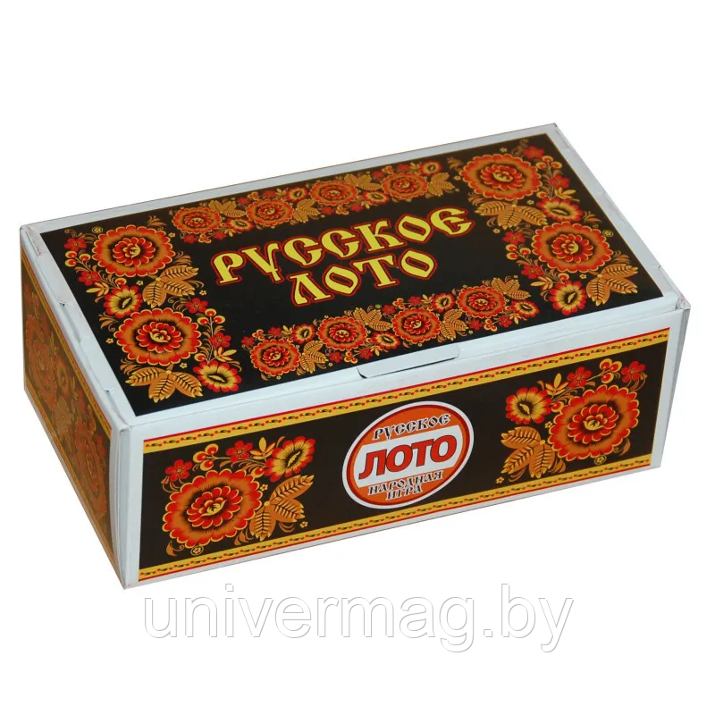Настольная игра русское лото, 24 карточки, 90 деревянных бочонков, мешочек, 50 фишек-заставок