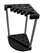 Угловая подставка для хозинвентаря CORNER TOOL RACK, черный