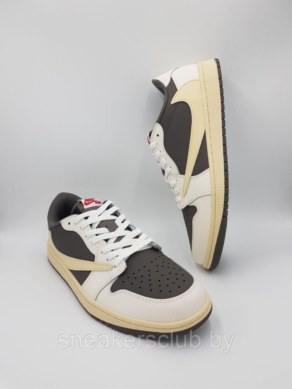 Кроссовки мужские Nike Air Jordan 1 Retro Low OG SP Travis Scott/большие размеры/демисезонные / повседневные