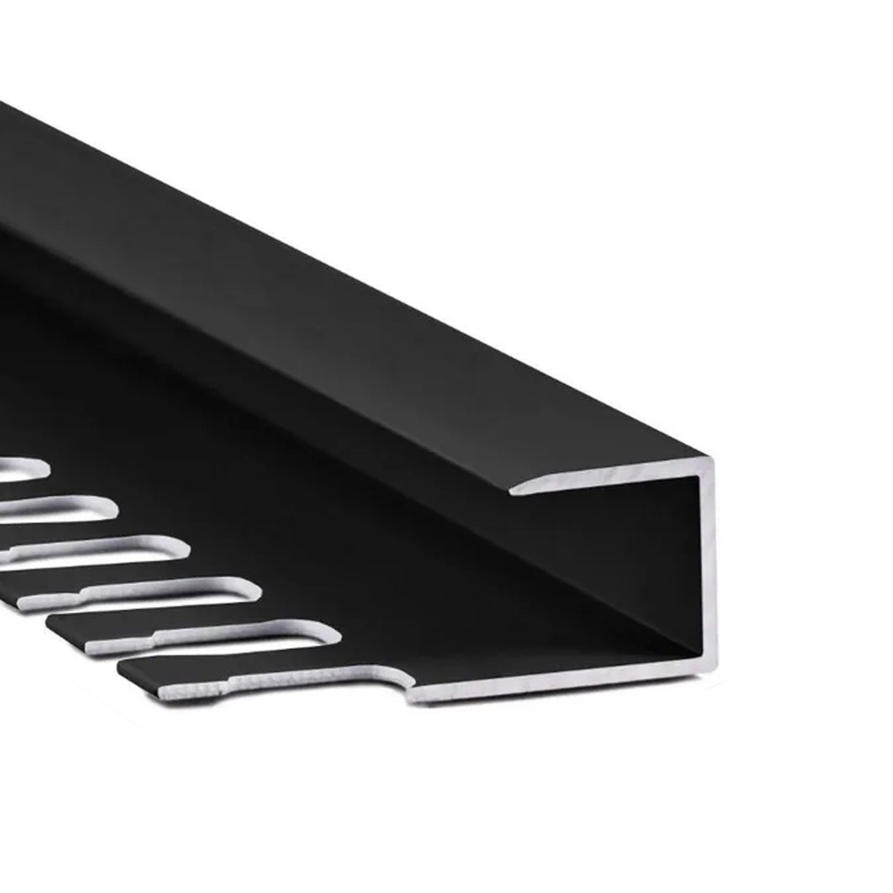 Алюминиевый гнущиеся окантовочный профиль Profiling ПО-П10 черный матовый 2,7м