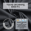 Уличная штора для беседки Петли на липучках 140X200 Черный, фото 6