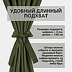 Уличная штора для беседки Петли на липучках 140X220 Хаки, фото 5