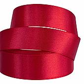 Лента атласная, 25 мм*23 м, красный