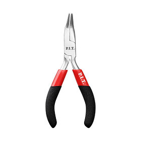 Длинногубцы мини изогнутые P.I.T. ADVANCE HPLR06-0115B, 115 мм, сталь CR-V, 63HRC, пружина