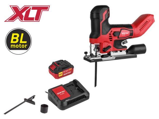 Аккумуляторный лобзик WORTEX (Вортекс) CJS 1330 в кейсе ALL1 XLT SET БЕСЩЁТ, 18В, 800 - 3800 ход/мин, пропил