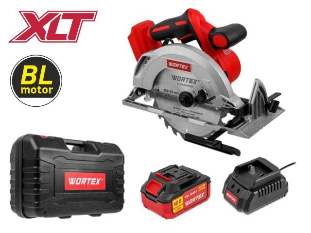 Аккумуляторная АКБ циркулярная пила WORTEX CCS 1819-1 в кейсе ALL1 XLT LXT SET БЕСЩЕТОЧНЫЙ, 18 В, 185 мм, до