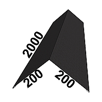 Конек ПРЯМОЙ 200х200 мм. RAL7016 Матовый графит