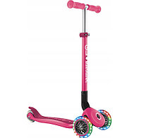 Трёхколёсный самокат Globber Primo Foldable Plus Lights 432-110-3 | розовый