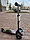 Самокат Mini 21st Scooter граффити Черный с молнией со светящимися колесами, фото 3