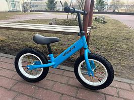Детский беговел с надувными колесами, лёгкий, 2-4 года Голубой