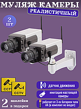 Муляж камеры видеонаблюдения с датчиком движения 2 шт.