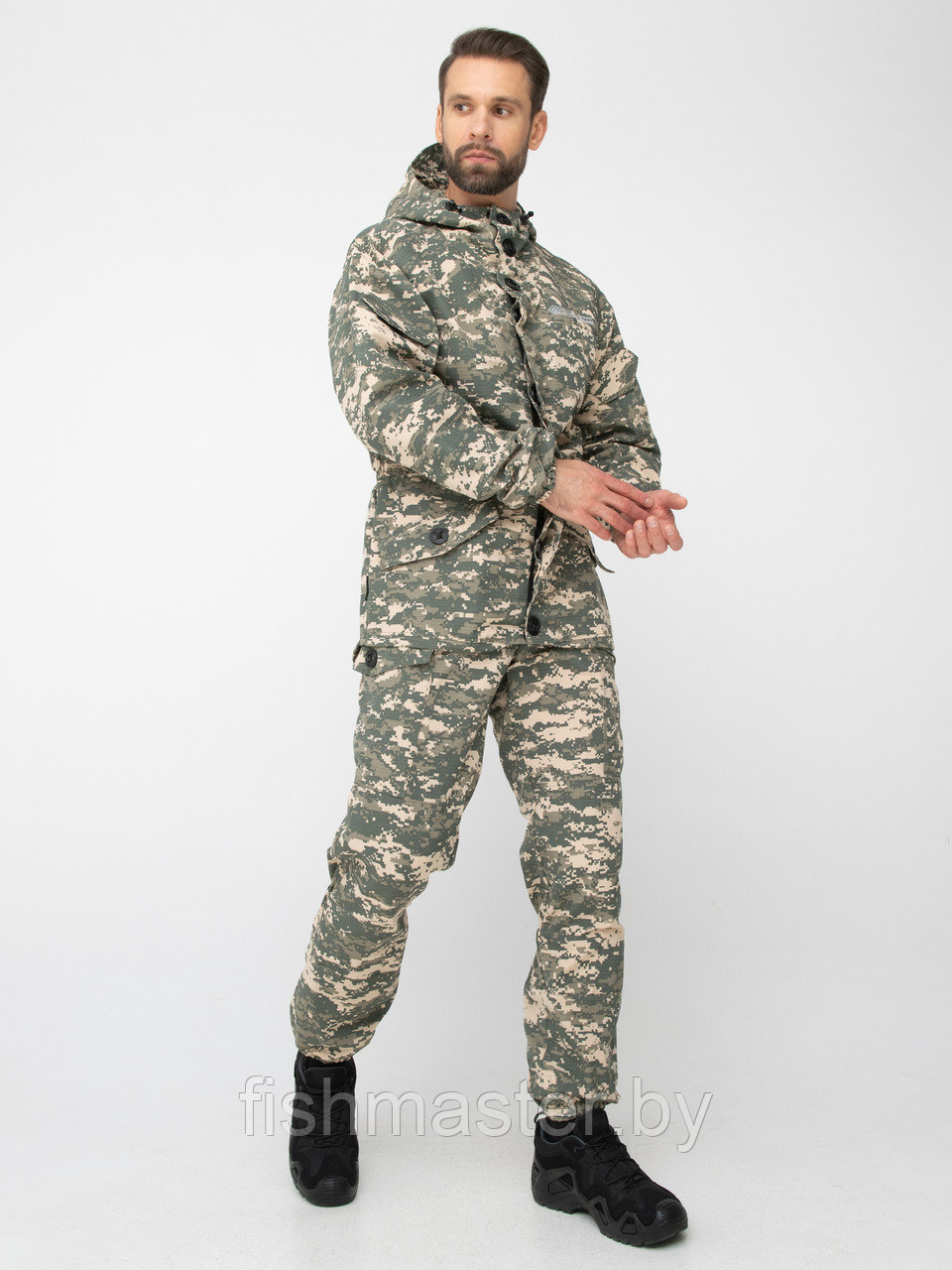 Костюм летний HUNTSMAN Горка-3  цв.Св.пиксель128/2 тк.Смесовая Рип-Стоп