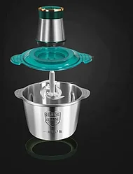 Электрический измельчитель продуктов Food Processor 2 литра, 4 острых лезвия, Мясорубка из нержавеющей стали