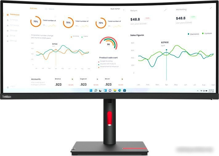 Монитор Lenovo ThinkVision T34w-30 63D4GAT1UK