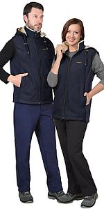 Жилет СИРИУС-ТЕХНО синий (флис дублированный)