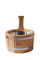 Ушат 3л с нержавеющей вкладкой (покрытие льняным маслом)