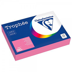 Бумага цветная Clairefontaine, А4, 80г/м2, 500л, пастель, розовая