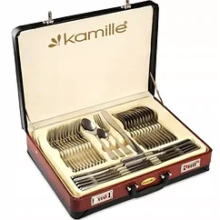 Набор столовых приборов Kamille KM-5216, 72 пр. в чемодане