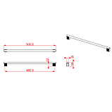 Ручка мебельная CEBI A1240 480 мм STRIPED (в полоску) цвет MP11 глянцевое золото, фото 2