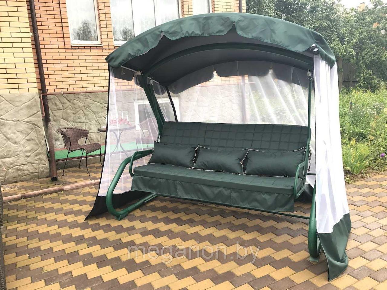 Мягкий элемент (матрас) для качелей садовых зеленый
