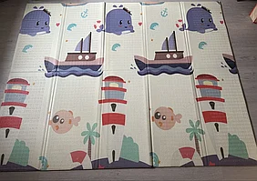 Детский двухсторонний складной термоковрик 150x200x1см Расцветка 2