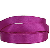 Лента атласная, 1,5 см*23 м, малиново-розовый