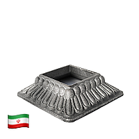 Накрывка кованая (подпятник) 95х95мм / квадратное отверстие 40х40мм