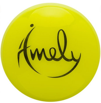 Мяч для художественной гимнастики Amely (15 см, 280 гр), желтый , AGB-301-15-Y