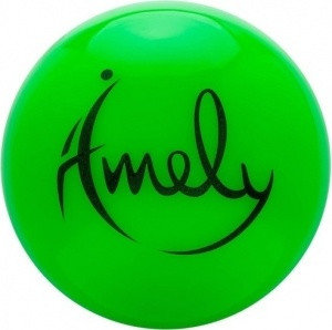 Мяч для художественной гимнастики Amely (15 см, 280 гр), Зеленый, AGB-301-15-Y