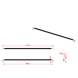 Ручка мебельная CEBI A1243 896 мм DIAMOND (алмаз) цвет MP30 матовая бронза, фото 2