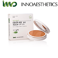Солнцезащитная крем-пудра Innoaesthetics INNO-DERMA COVER-AGE 3.0 SPF50+ Тон Medium Темно-бежевый