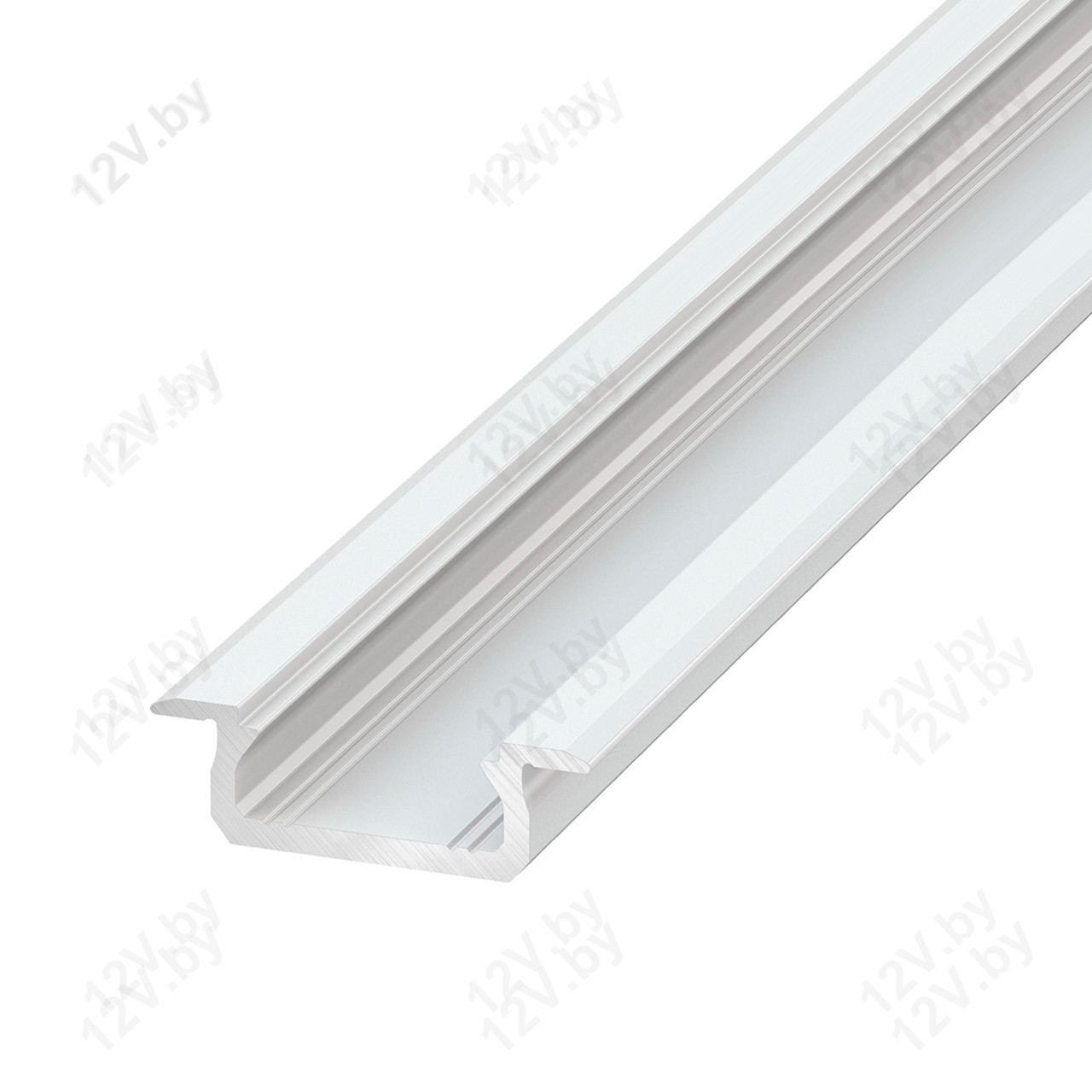 Алюминиевый профиль LM-Z 1607 встраиваемый 16х7х2000mm. Белый лак