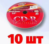 Диски CD-R VS, 700MB, 52x, Shrink 10 (10 штук)