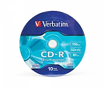 Диски CD-R Verbatim, 700MB, 52x, Shrink 10 (10 штук)